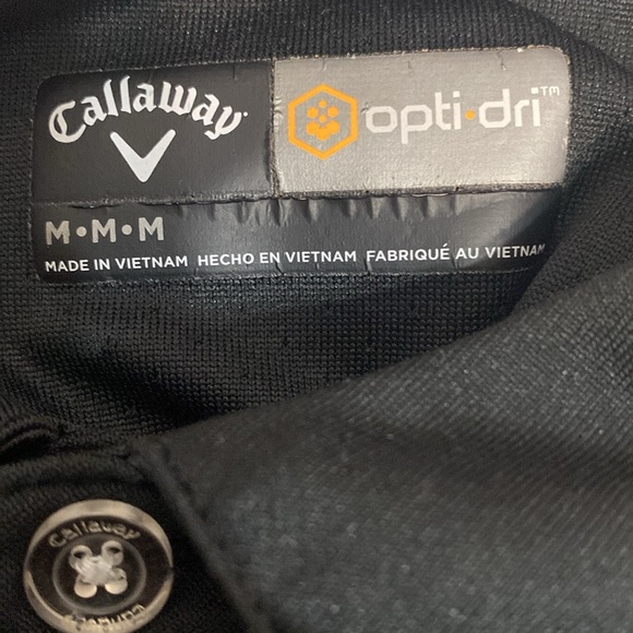Callaway opti-dri black polo short sleeve size medium ( 8 A ) - Picture 3 of 3